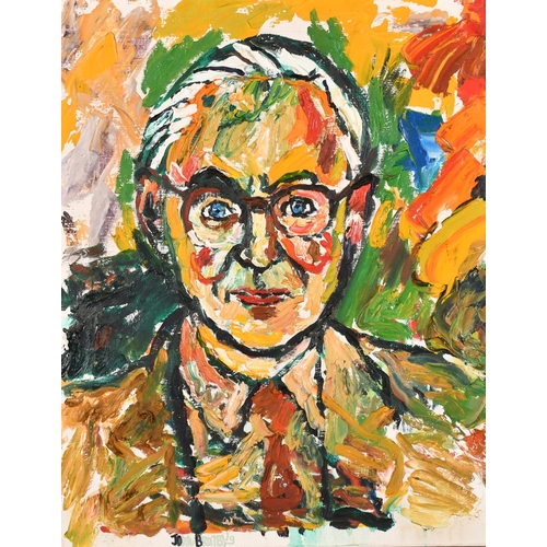 270 - John Bratby (1928-1992) British. Portrait of Nicholas Parsons, Oil on canvas, Signed, 17.75