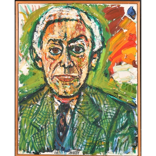 272 - John Bratby (1928-1992) British. Portrait of Lord Scarman (Master of the Rolls), Oil on canvas, Sign... 