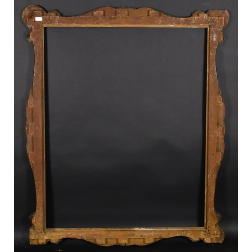 294 - 20th Century English School. A Green Painted Carved Wood Frame, with swept centres and corners, reba... 