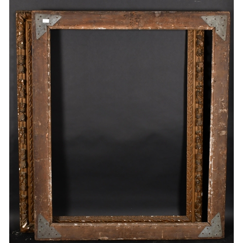 297 - 18th Century English School. A Pair of Painted Carved Wood Frames, rebate 50