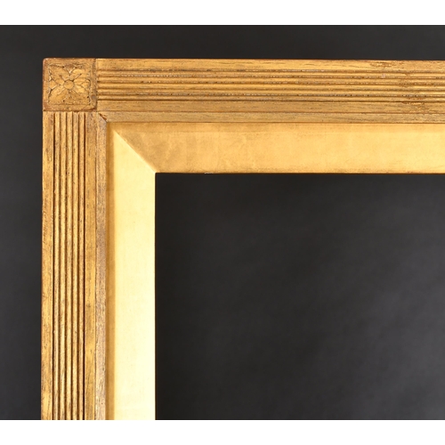 317 - Early 19th Century English School. A Ribbed Gilt Composition Frame, rebate 39.5