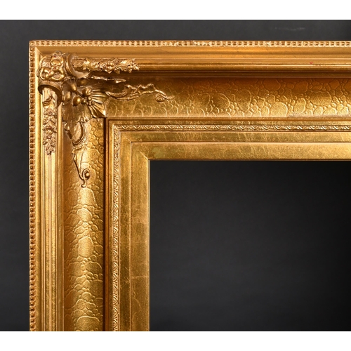 324 - 19th Century European School. A Gilt and Painted Composition Frame, with swept corners, rebate 36