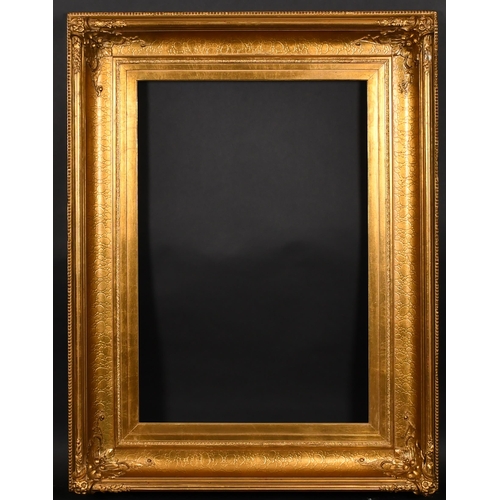 324 - 19th Century European School. A Gilt and Painted Composition Frame, with swept corners, rebate 36