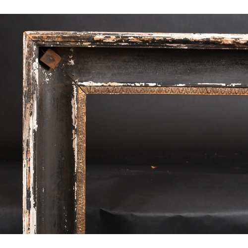 327 - 19th Century English School. A Black Painted Hollow Frame, with gilt inner edge, rebate 33.5