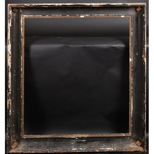 327 - 19th Century English School. A Black Painted Hollow Frame, with gilt inner edge, rebate 33.5