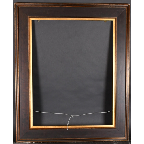 338 - 20th Century European School. A Black and Gilt Painted Frame, with a gilt slip, rebate 30.5