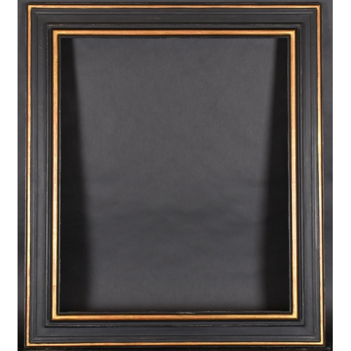 344 - 20th-21st Century English School. A Black Painted Frame, with gold inner and outer edges, rebate 30