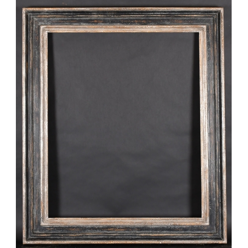 345 - 20th-21st Century English School. A Black Painted Frame, with silver inner and outer edges, rebate 3... 