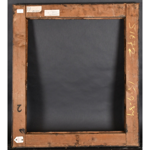 357 - 18th Century Italian School. A Black Painted Frame, with gilt inner and outer edges, rebate 27.25