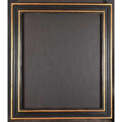 359 - 20th-21st Century English School. A Black Painted Frame, with gold top edges, rebate 26.5