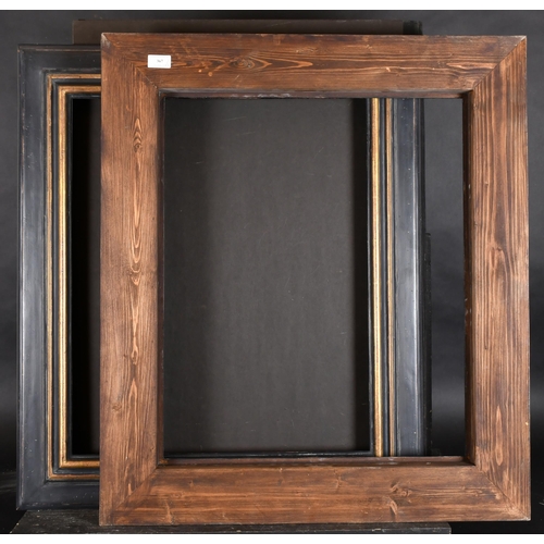 367 - 20th-21st Century English School. A Pair of Black Painted Frames, with gilt top edges, rebate 24.75