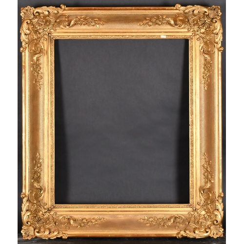 368 - 19th Century French School. A Gilt Composition Frame, with swept corners, rebate 24.5