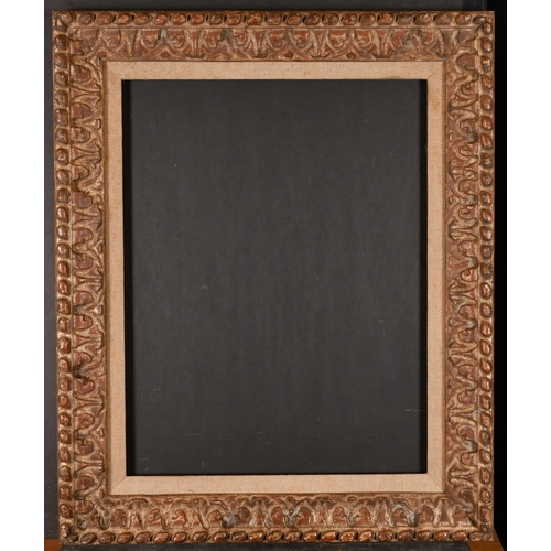 389 - 20th Century French School. A Painted Carved Wood Frame, with a fabric slip, rebate 22.25