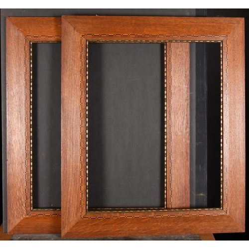 407 - 20th Century English School. A Pair of Inlaid Frames, with gilt slips, rebate 20