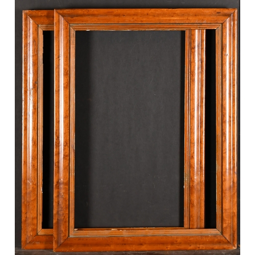 411 - 19th Century English School. A Pair of Maple Frames, with painted slips, rebate 19.5