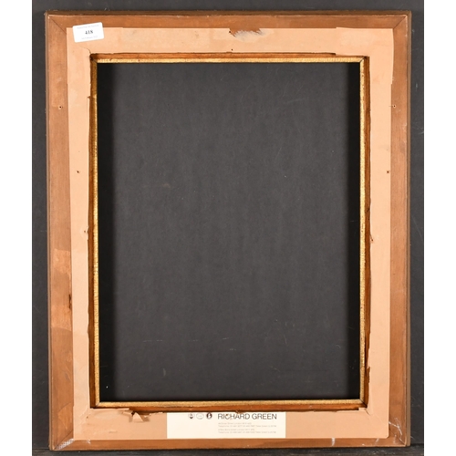 418 - 20th Century Dutch School. A Wooden Frame, with gilt inner and outer edging, rebate 18