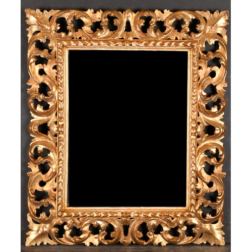 430 - 19th Century Italian School. A Carved Giltwood Florentine Frame, with inset bevelled mirror glass, r... 