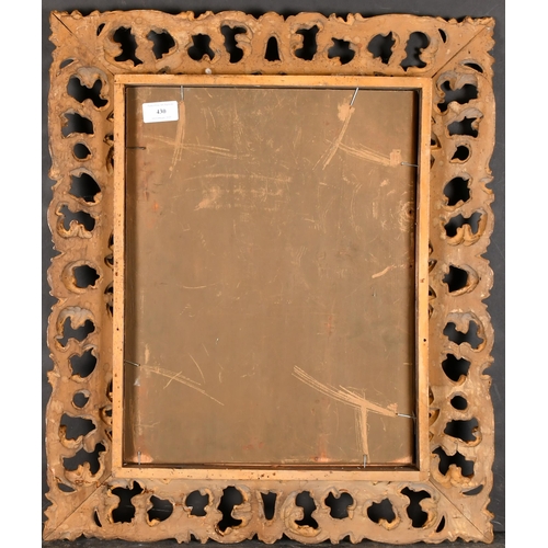 430 - 19th Century Italian School. A Carved Giltwood Florentine Frame, with inset bevelled mirror glass, r... 