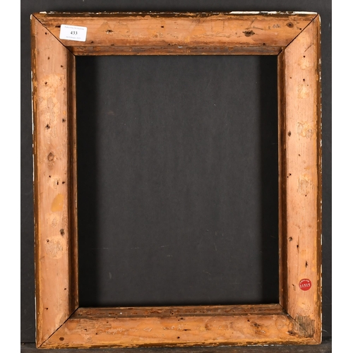 433 - 19th Century Italian School. A Gilt Composition Ribbed Frame, rebate 15.5