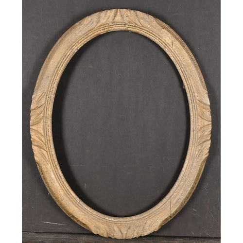 435 - 20th Century English School. A Painted Oval Carved Wood Frame, rebate 15.5