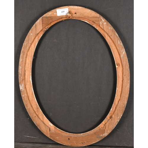 435 - 20th Century English School. A Painted Oval Carved Wood Frame, rebate 15.5