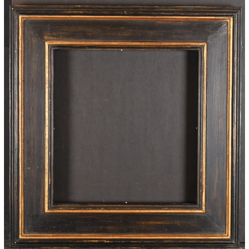 436 - 20th Century English School. A Black Painted Frame, with gilt edging, rebate 15.25