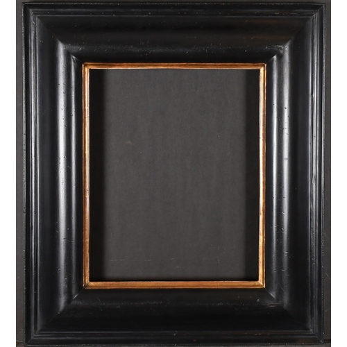 437 - 20th-21st Century English School. A Black Painted Cushioned Frame, with a gilt inner edge, rebate 15... 