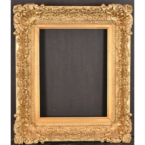 445 - 19th Century English School. A Gilt Composition Frame with swept corners, rebate 13.25