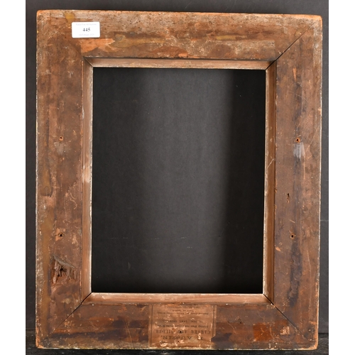 445 - 19th Century English School. A Gilt Composition Frame with swept corners, rebate 13.25