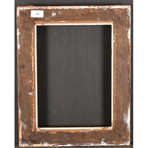 446 - 19th Century French School. A Painted Composition Frame, with swept and pierced centres and corners,... 