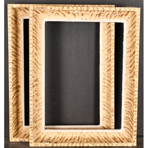 447 - 20th Century French School. A Pair of Painted Frames, with white inner edges, rebate 13