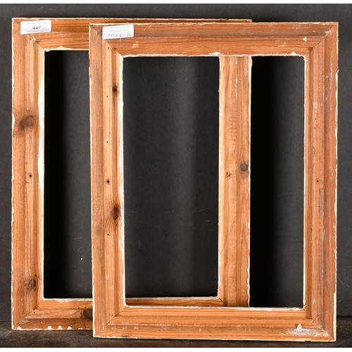 447 - 20th Century French School. A Pair of Painted Frames, with white inner edges, rebate 13