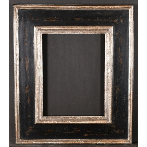 449 - 20th-21st Century English School. A Black Painted Frame, with silver inner and outer edges, rebate 1... 