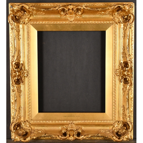 450 - 19th Century English School. A Gilt Composition Frame, with swept and pierced centres and corners, r... 