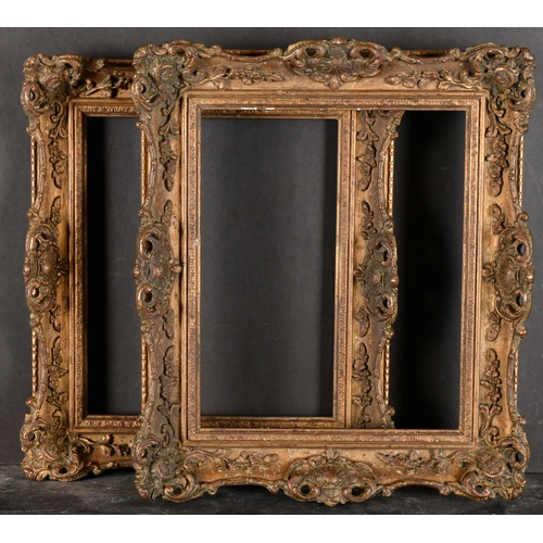 454 - 20th Century English School. A Pair of Gilt Composition Frames with swept and pierced centres and co... 