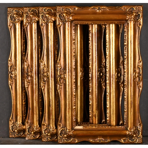 456 - 19th Century English School. A Set of Four Gilt Composition Frames, with swept centres and corners, ... 