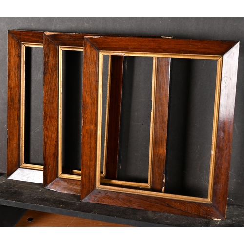 463 - Early 19th Century English School. A Pair of Darkwood Frames, with gilt slips, rebate 11