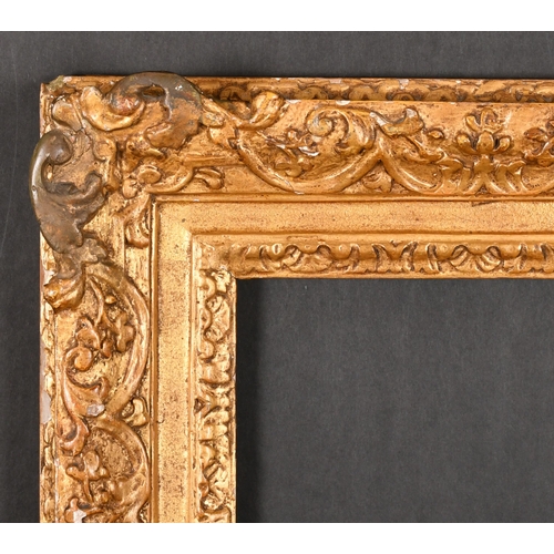 464 - 19th Century English School. A Carved Giltwood Frame, with swept corners, rebate 10.5