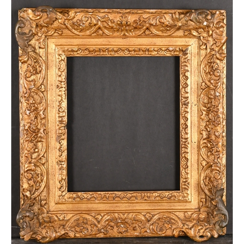 464 - 19th Century English School. A Carved Giltwood Frame, with swept corners, rebate 10.5