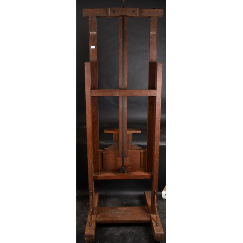 479 - 20th Century English School. A Single sided fully adjustable easel with handle, 65.5