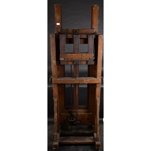 480 - 20th Century English School. A Single sided fully adjustable easel with handle, 64