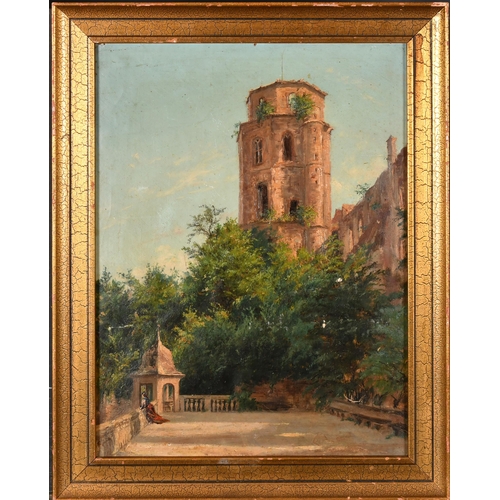 58 - Late 19th Century European School. An Italianate Tower, Oil on canvas laid down, 16