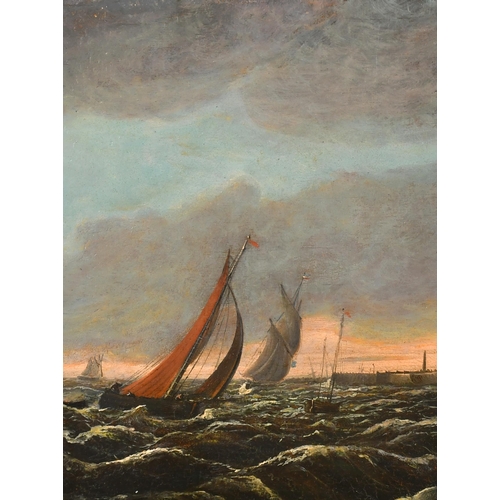 82 - 19th Century English School. A Pair of Shipping Scenes, Oil on panel, 9