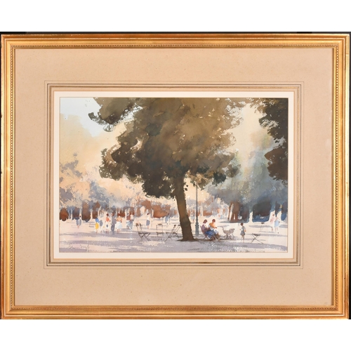 206 - Edward Seago (1910-1974) British. The Tuileries Gardens, Watercolour, Signed in pencil, 12.75