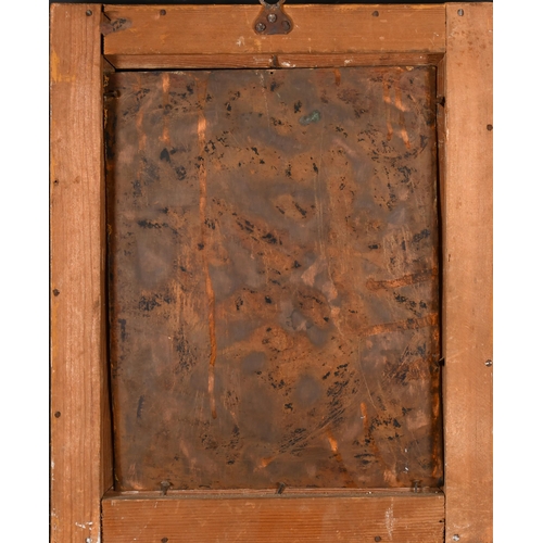 28 - 18th Century Spanish School. An Escutcheon, Oil on copper, 12.35' x 9.75' (31.5 x 24.7cm)