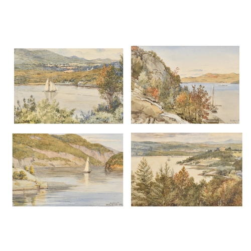 36 - William Carpenter (1818-1899) British. A Set of Four Watercolours relating to The Hudson River, Wate... 