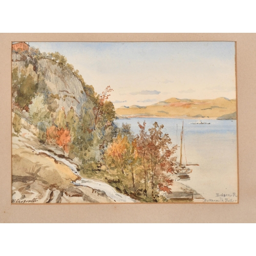 36 - William Carpenter (1818-1899) British. A Set of Four Watercolours relating to The Hudson River, Wate... 