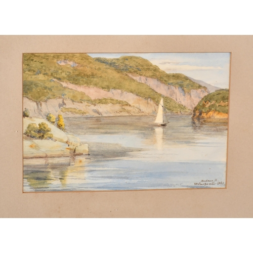 36 - William Carpenter (1818-1899) British. A Set of Four Watercolours relating to The Hudson River, Wate... 