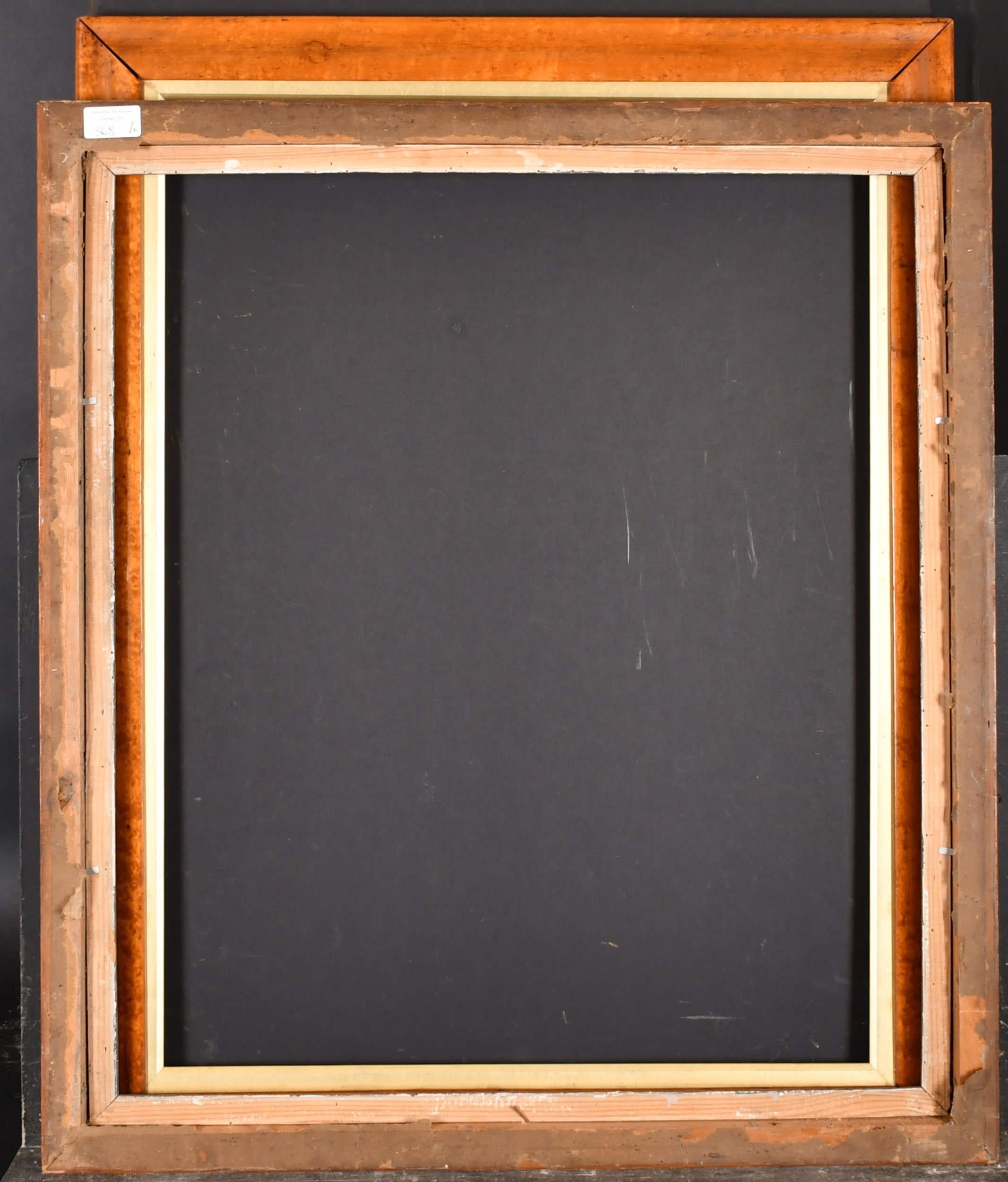 19th Century English School. A Maple Frame, with a gilt slip, rebate 27 ...