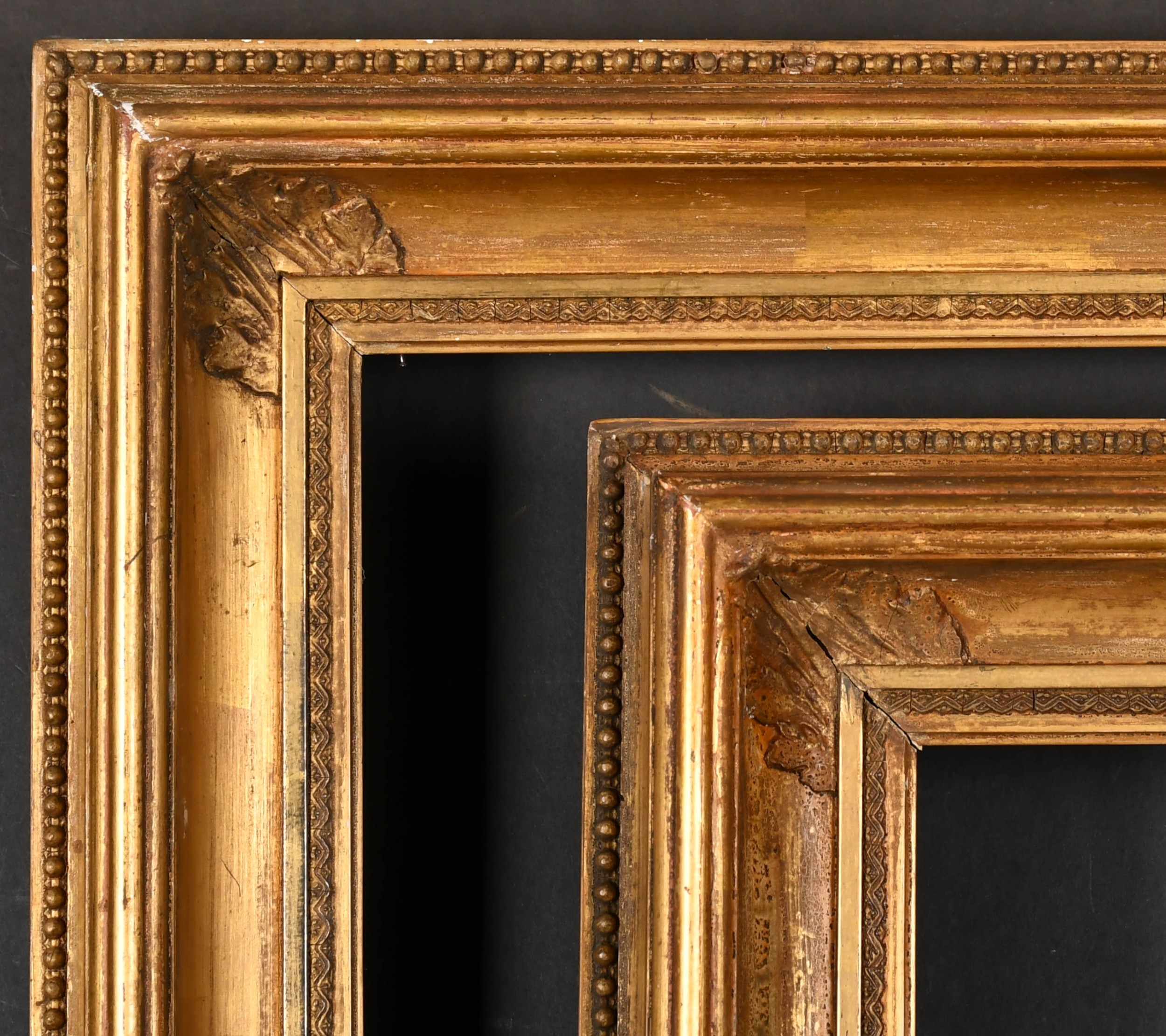 19th Century English School. A Pair of Gilt Composition Frames, rebate ...